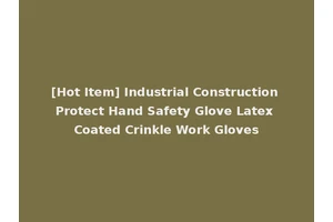 [Hot Item] Industrial Construction Protect Hand Safety Glove Latex Coated Crinkle Work Gloves