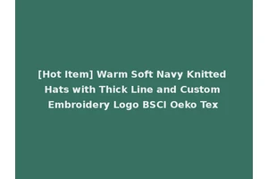 [Hot Item] Warm Soft Navy Knitted Hats with Thick Line and Custom Embroidery Logo BSCI Oeko Tex