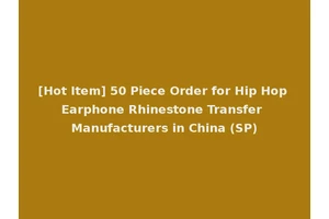 [Hot Item] 50 Piece Order for Hip Hop Earphone Rhinestone Transfer Manufacturers in China (SP)