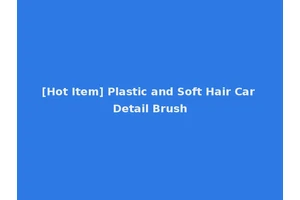 [Hot Item] Plastic and Soft Hair Car Detail Brush