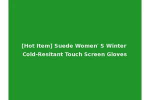 [Hot Item] Suede Women′ S Winter Cold-Resitant Touch Screen Gloves