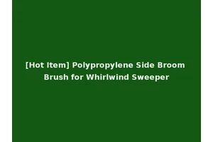[Hot Item] Polypropylene Side Broom Brush for Whirlwind Sweeper