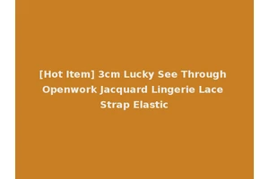 [Hot Item] 3cm Lucky See Through Openwork Jacquard Lingerie Lace Strap Elastic