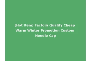 [Hot Item] Factory Quality Cheap Warm Winter Promotion Custom Needle Cap