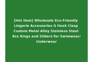 [Hot Item] Wholesale Eco-Friendly Lingerie Accessories G Hook Clasp Custom Metal Alloy Stainless Steel Bra Rings and Sliders for Swimwear/Underwear