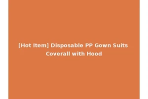 [Hot Item] Disposable PP Gown Suits Coverall with Hood
