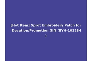 [Hot Item] Sprot Embroidery Patch for Decation/Promotion Gift (BYH-101234)