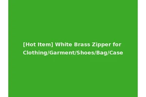 [Hot Item] White Brass Zipper for Clothing/Garment/Shoes/Bag/Case
