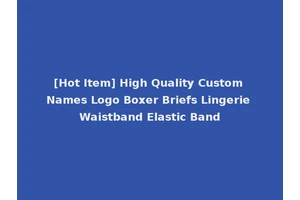 [Hot Item] High Quality Custom Names Logo Boxer Briefs Lingerie Waistband Elastic Band