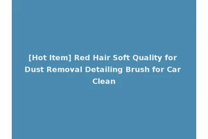 [Hot Item] Red Hair Soft Quality for Dust Removal Detailing Brush for Car Clean