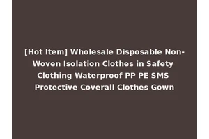 [Hot Item] Wholesale Disposable Non-Woven Isolation Clothes in Safety Clothing Waterproof PP PE SMS Protective Coverall Clothes Gown