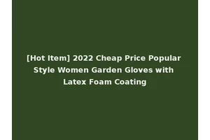[Hot Item] 2022 Cheap Price Popular Style Women Garden Gloves with Latex Foam Coating