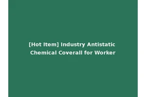 [Hot Item] Industry Antistatic Chemical Coverall for Worker