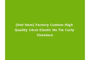 [Hot Item] Factory Custom High Quality 14cm Elastic No Tie Curly Shoelace
