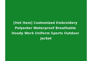 [Hot Item] Customized Embroidery Polyester Waterproof Breathable Hoody Work Uniform Sports Outdoor Jacket