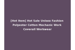 [Hot Item] Hot Sale Unisex Fashion Polyester Cotton Mechanic Work Coverall Workwear