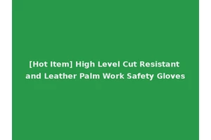 [Hot Item] High Level Cut Resistant and Leather Palm Work Safety Gloves