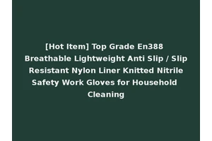 [Hot Item] Top Grade En388 Breathable Lightweight Anti Slip / Slip Resistant Nylon Liner Knitted Nitrile Safety Work Gloves for Household Cleaning