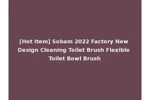 [Hot Item] Sobam 2022 Factory New Design Cleaning Toilet Brush Flexible Toilet Bowl Brush