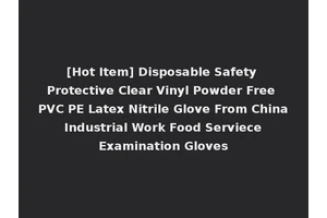 [Hot Item] Disposable Safety Protective Clear Vinyl Powder Free PVC PE Latex Nitrile Glove From China Industrial Work Food Serviece Examination Gloves