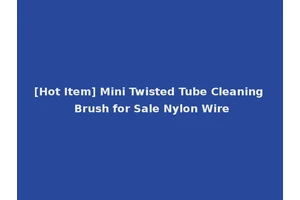 [Hot Item] Mini Twisted Tube Cleaning Brush for Sale Nylon Wire