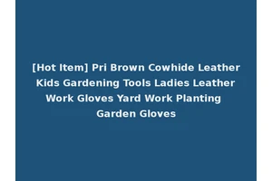 [Hot Item] Pri Brown Cowhide Leather Kids Gardening Tools Ladies Leather Work Gloves Yard Work Planting Garden Gloves