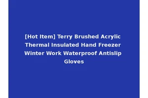 [Hot Item] Terry Brushed Acrylic Thermal Insulated Hand Freezer Winter Work Waterproof Antislip Gloves