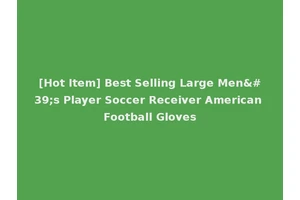 [Hot Item] Best Selling Large Men's Player Soccer Receiver American Football Gloves