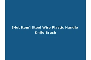 [Hot Item] Steel Wire Plastic Handle Knife Brush