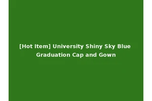 [Hot Item] University Shiny Sky Blue Graduation Cap and Gown