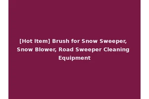 [Hot Item] Brush for Snow Sweeper, Snow Blower, Road Sweeper Cleaning Equipment
