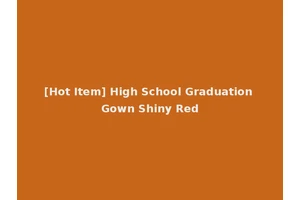 [Hot Item] High School Graduation Gown Shiny Red