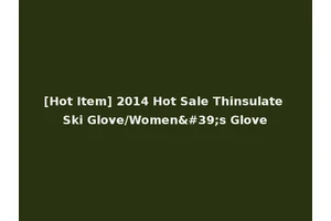 [Hot Item] 2014 Hot Sale Thinsulate Ski Glove/Women's Glove