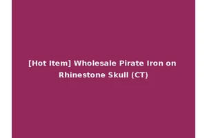 [Hot Item] Wholesale Pirate Iron on Rhinestone Skull (CT)