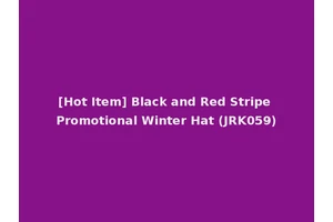 [Hot Item] Black and Red Stripe Promotional Winter Hat (JRK059)