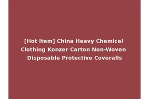 [Hot Item] China Heavy Chemical Clothing Konzer Carton Non-Woven Disposable Protective Coveralls