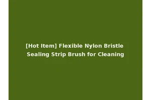 [Hot Item] Flexible Nylon Bristle Sealing Strip Brush for Cleaning