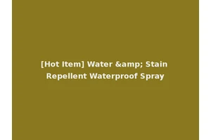 [Hot Item] Water &amp; Stain Repellent Waterproof Spray
