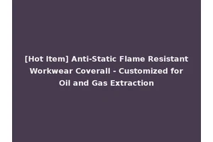 [Hot Item] Anti-Static Flame Resistant Workwear Coverall - Customized for Oil and Gas Extraction