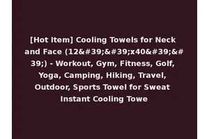 [Hot Item] Cooling Towels for Neck and Face (12''x40'') - Workout, Gym, Fitness, Golf, Yoga, Camping, Hiking, Travel, Outdoor, Sports Towel for Sweat Instant Cooling Towe