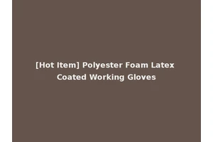 [Hot Item] Polyester Foam Latex Coated Working Gloves