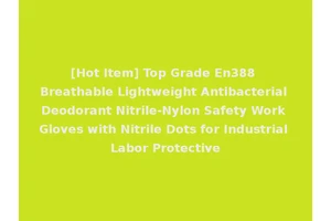 [Hot Item] Top Grade En388 Breathable Lightweight Antibacterial Deodorant Nitrile-Nylon Safety Work Gloves with Nitrile Dots for Industrial Labor Protective