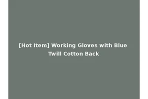 [Hot Item] Working Gloves with Blue Twill Cotton Back