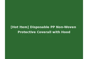 [Hot Item] Disposable PP Non-Woven Protective Coverall with Hood
