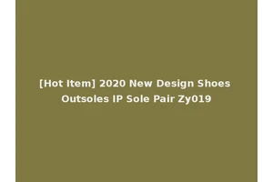 [Hot Item] 2020 New Design Shoes Outsoles IP Sole Pair Zy019