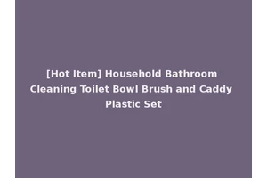 [Hot Item] Household Bathroom Cleaning Toilet Bowl Brush and Caddy Plastic Set