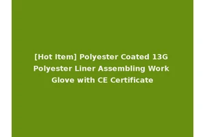 [Hot Item] Polyester Coated 13G Polyester Liner Assembling Work Glove with CE Certificate