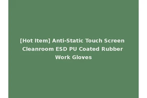 [Hot Item] Anti-Static Touch Screen Cleanroom ESD PU Coated Rubber Work Gloves