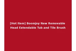 [Hot Item] Boomjoy New Removable Head Extendable Tub and Tile Brush