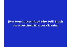 [Hot Item] Customized Size Drill Brush for Household&Carpet Cleaning